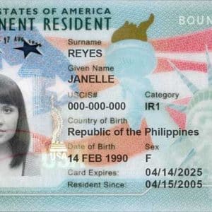 USA Permanent Residence Card