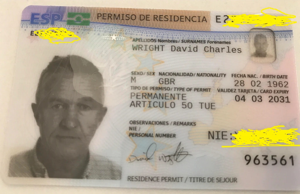 Spanish Permanent Residence Card Spanish Permanent Residence Card