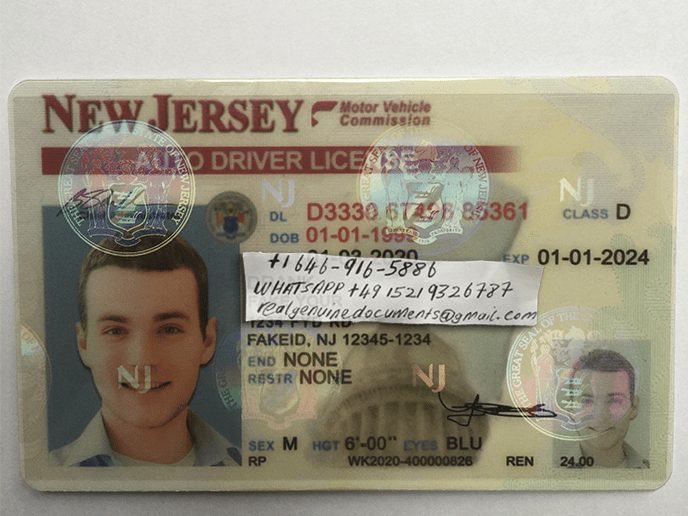 Buy New Jersey Driver License and ID Card New Jersey Driver License
