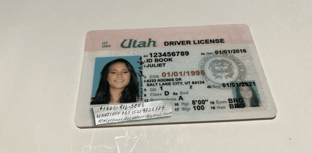 Buy Utah Driver License and ID Card Utah Driver License